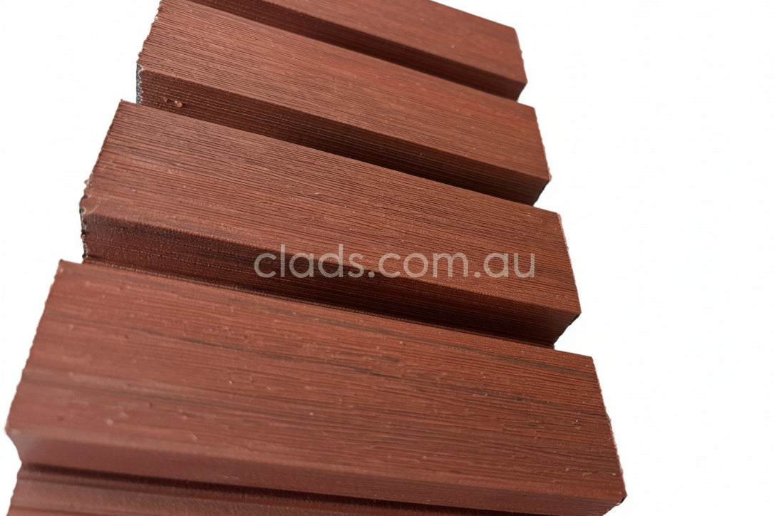 External Cladding In Mahogany 4 Slat - Cladding Supplies Of Australia