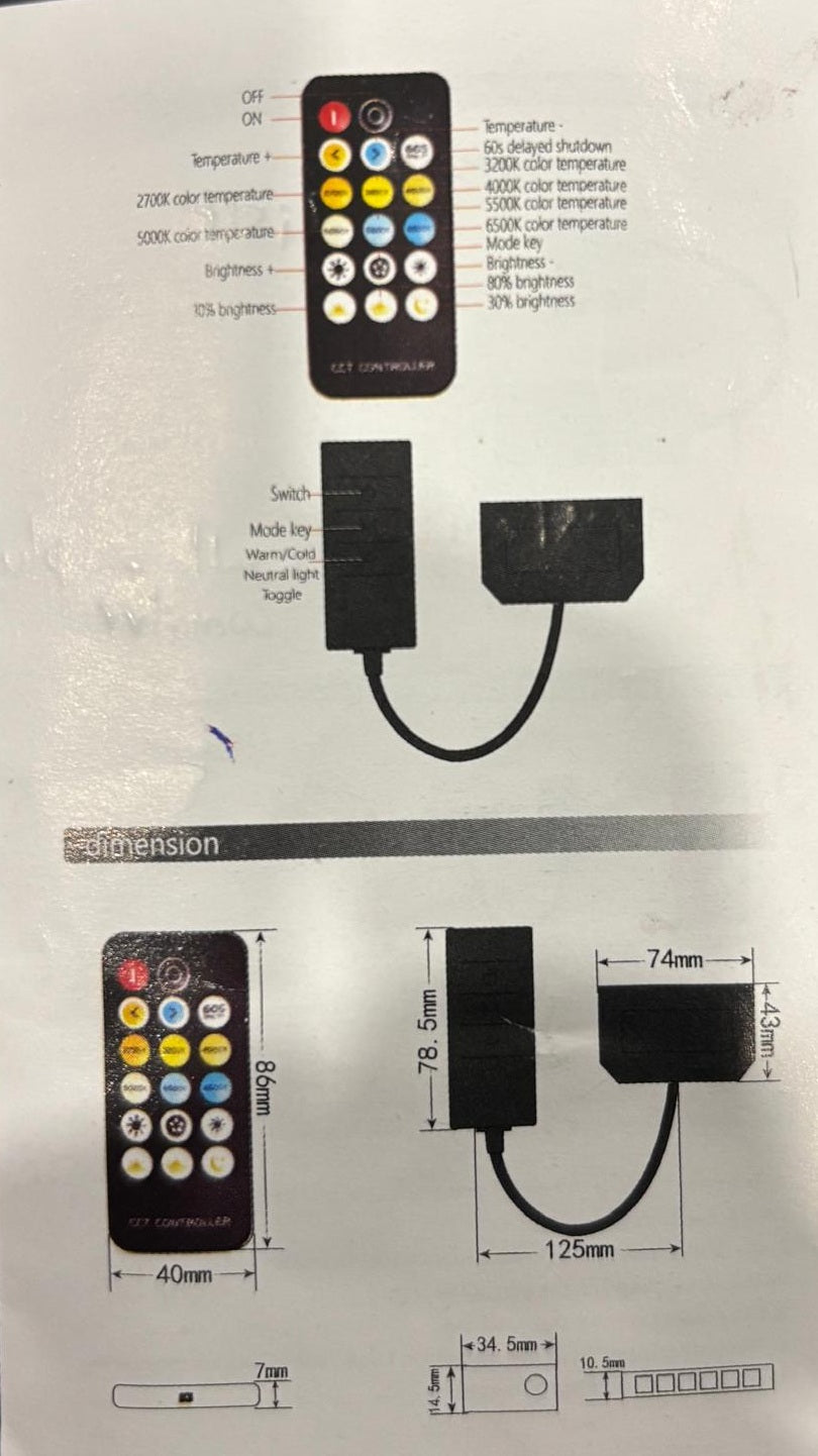 Tri Color Led Light With Remote Controller - Cladding Supplies Of Australia