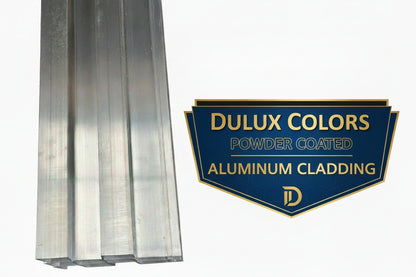 Aluminum external cladding with Dulux powder coat finish in various colors, installed on building exterior, by Clads.com.au