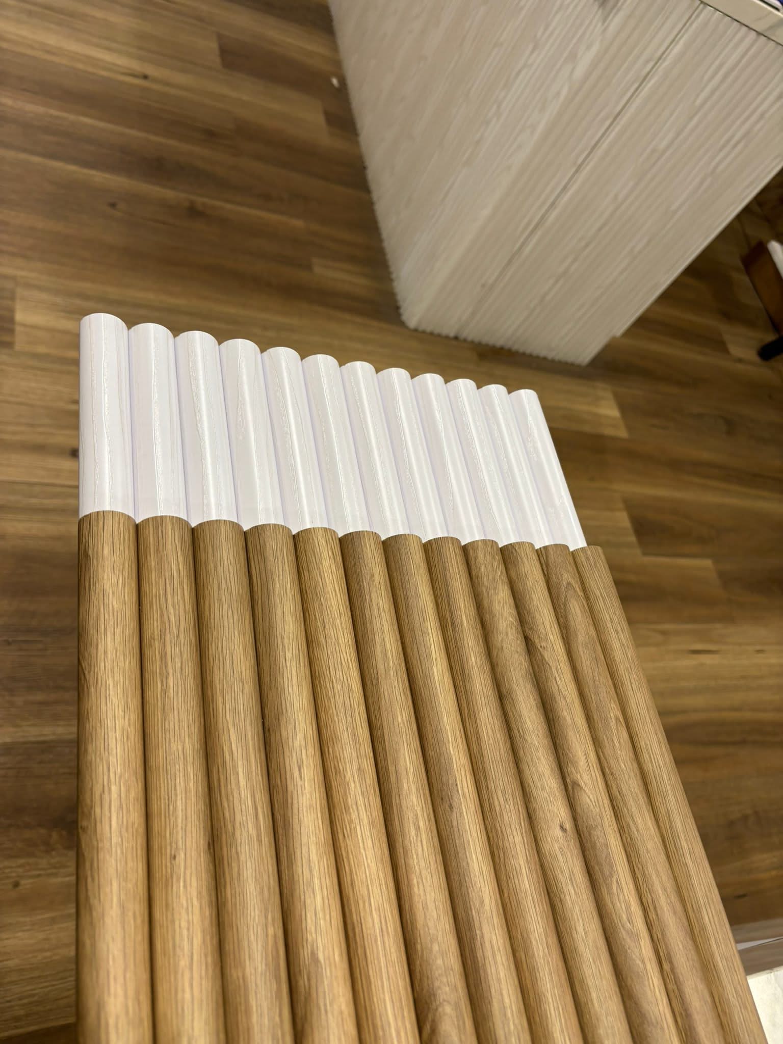 Flexible MDF half-round internal cladding in white, 2.7 meters long, by Clads Australia for interior wall decor.