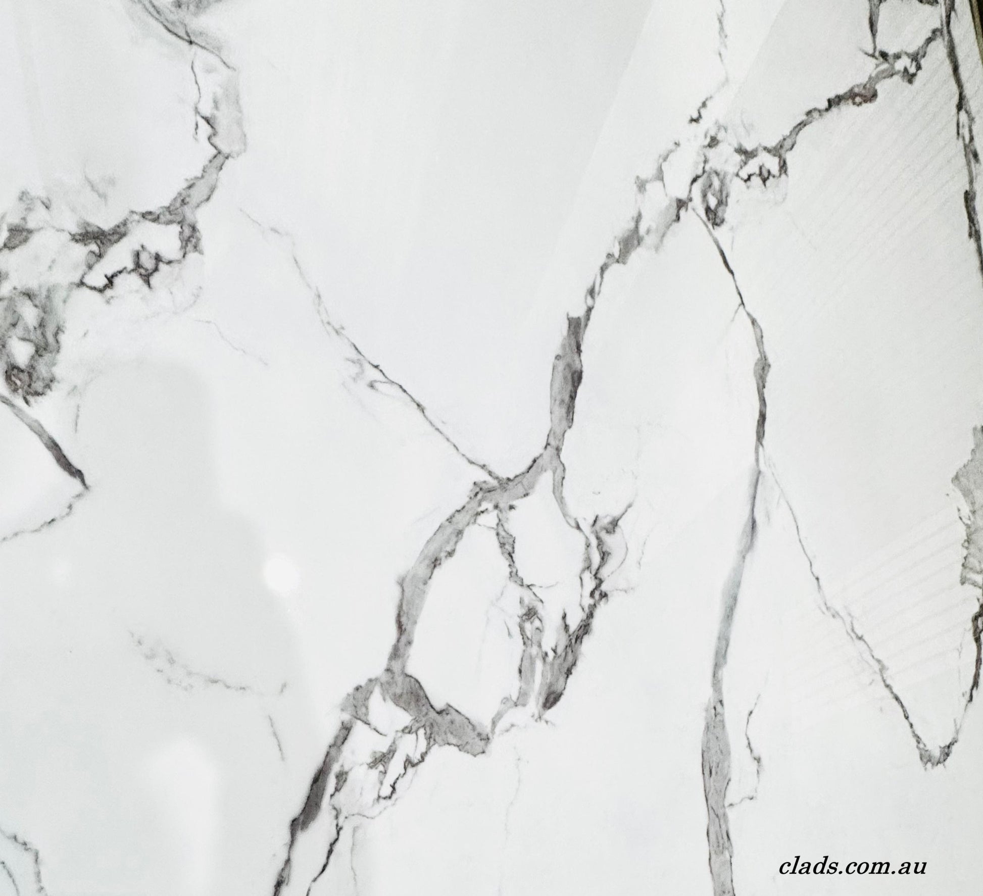 Glossy Marble Sheet in White Color 2.7 Meter - Cladding Supplies Of Australia