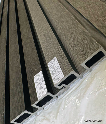 External Cladding In Charcoal Grey 4 Slat 3 M - Cladding Supplies Of Australia