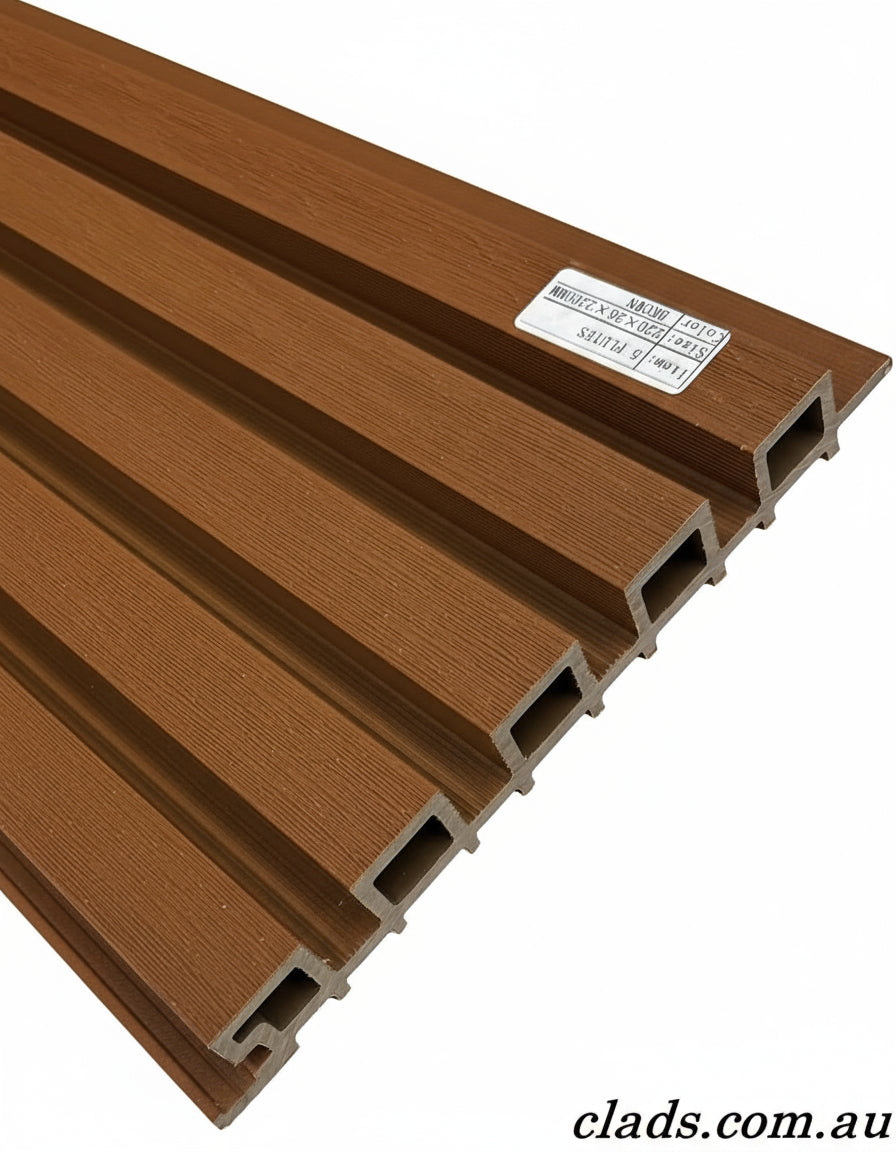 External Cladding In Brown 5 Slat | Durable Wall Panels for Buildings