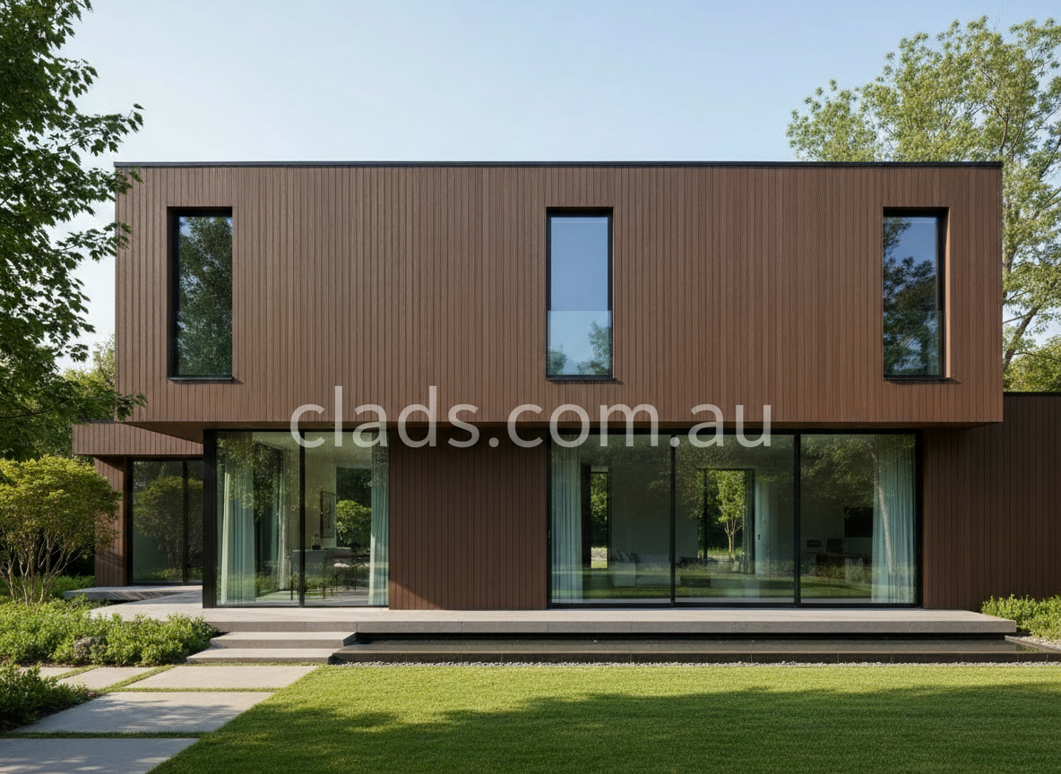 External Cladding Chocolate Color 4 slat 1 M