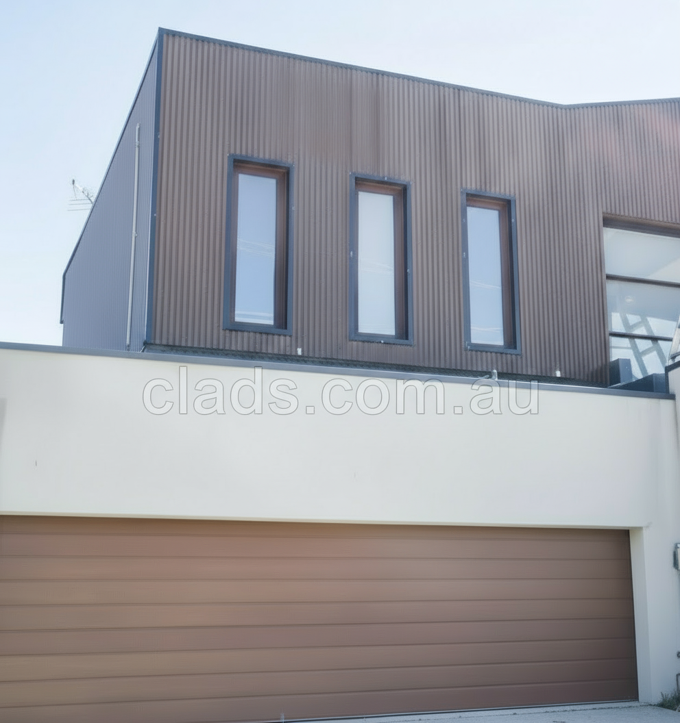 External Half Cladding Brown 4 Slat | Cladding Supplies Of Australia