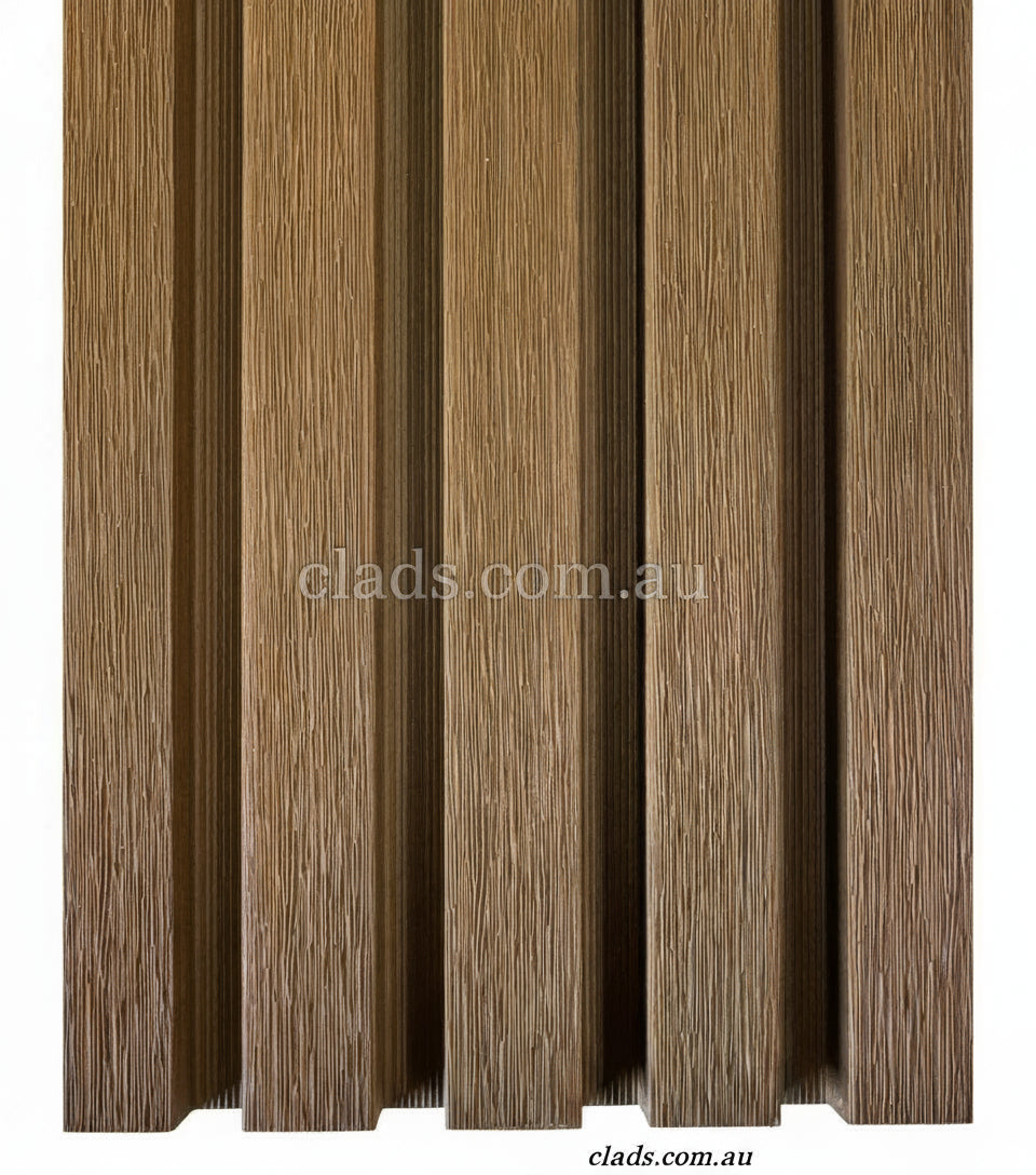 External Cladding In Walnut 4 Slat 3.2 M | Cladding Supplies Of Australia