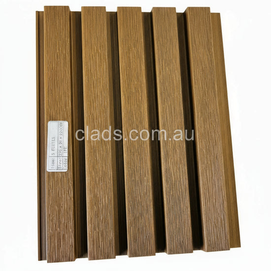 External Cladding In Walnut 5 Slat | Durable Wall Panel Solution