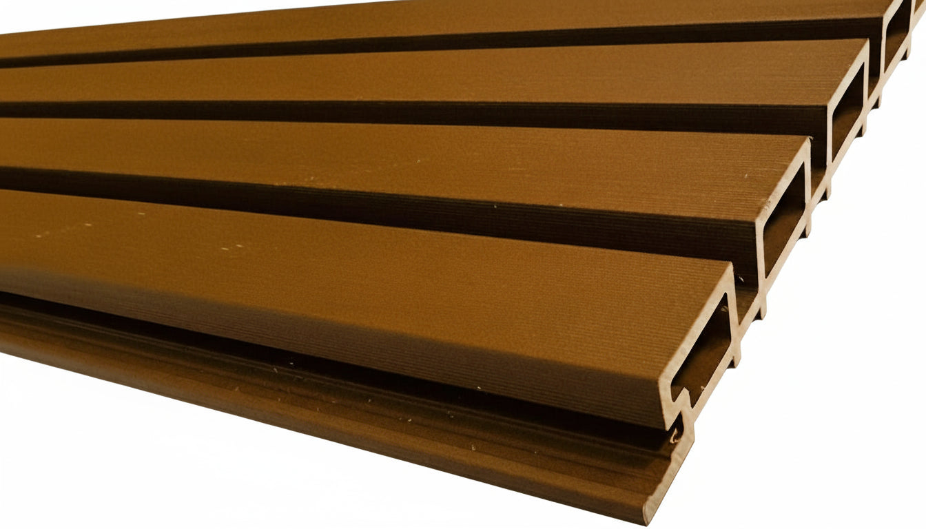 External Cladding In Natural Teak 4 Slat