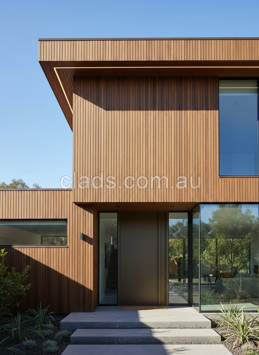 External Cladding In Walnut 4 Slat 3 M