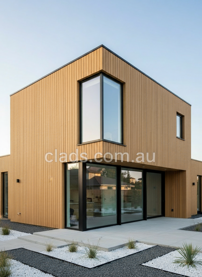 External Cladding Teak Color Of Decking 4 Slat-3 M - Cladding Supplies Of Australia