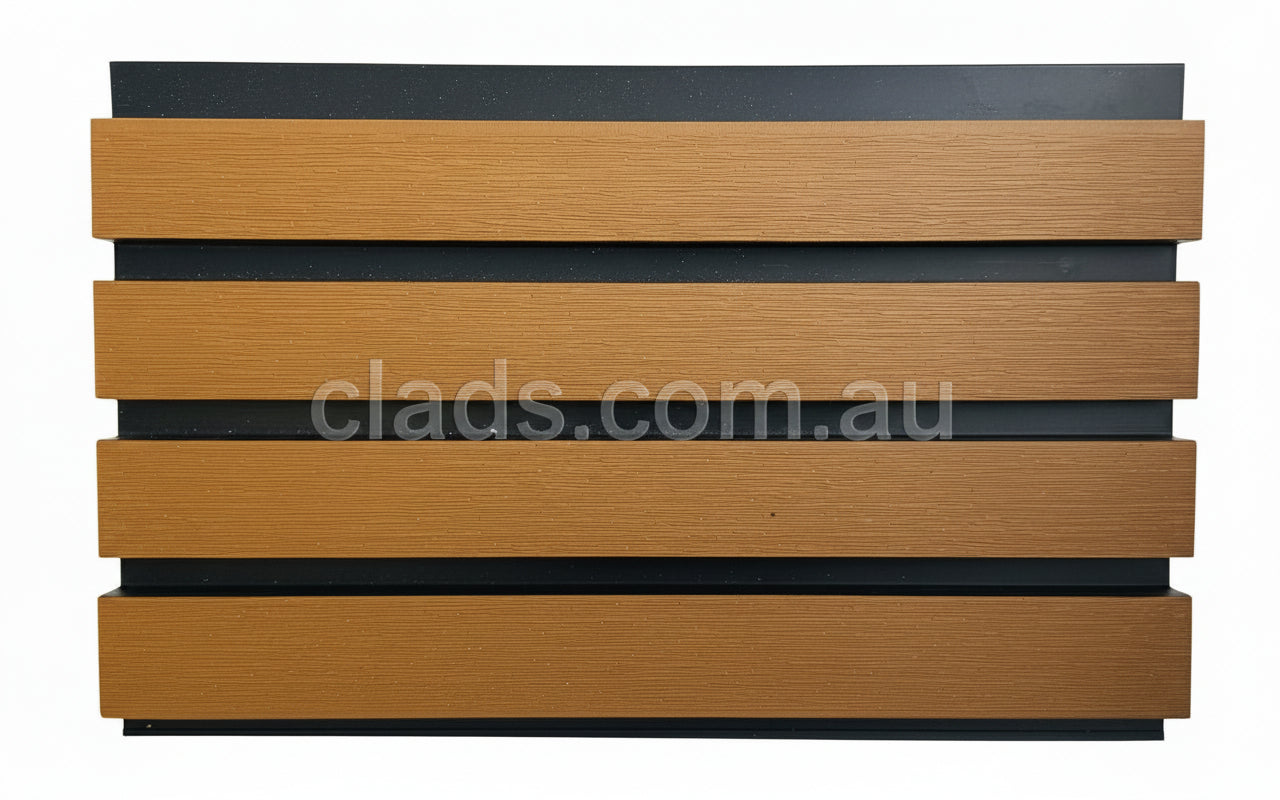 External Half Cladding In Brown 4 Slat