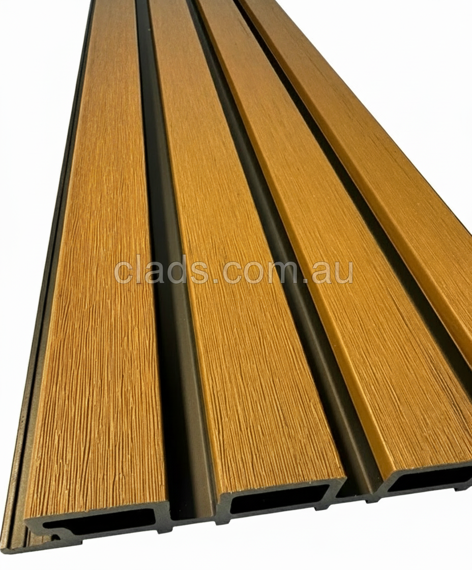 External Cladding Examples Australia External Cladding In Half Brown 4 Slat 3 M | Cladding Supplies Of Australia