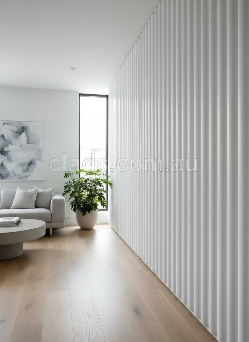 Internal Cladding Half Circle in White Snow 3 M - Cladding Supplies Of Australia