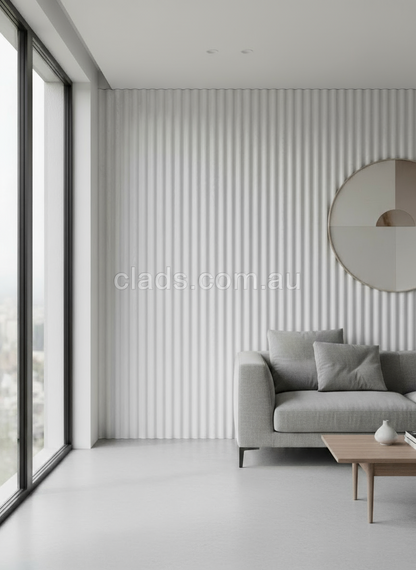 External Cladding In White 4 Slat 3.6 M - Cladding Supplies Of Australia