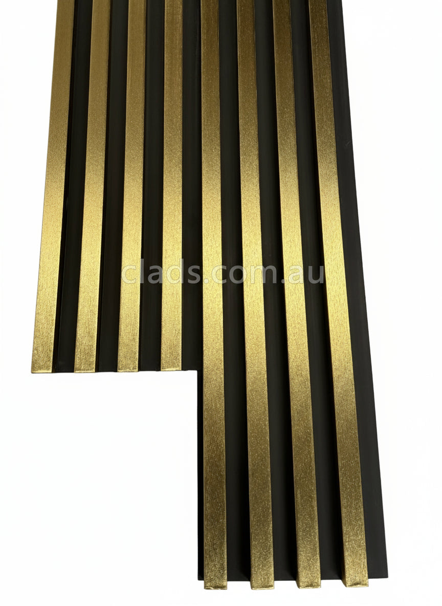 Slatted Cladding Gold Internal Cladding | Cladding Supplies Of Australia