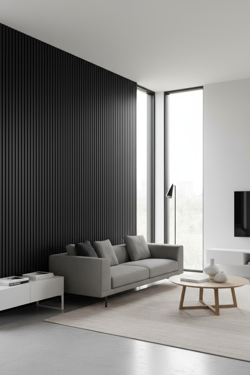 Internal Cladding In 103 Black 6 Slat 3 M