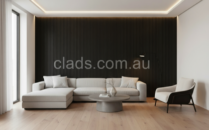 Internal Cladding in Black-37 4 Slat 2.7 M - Cladding Supplies Of Australia