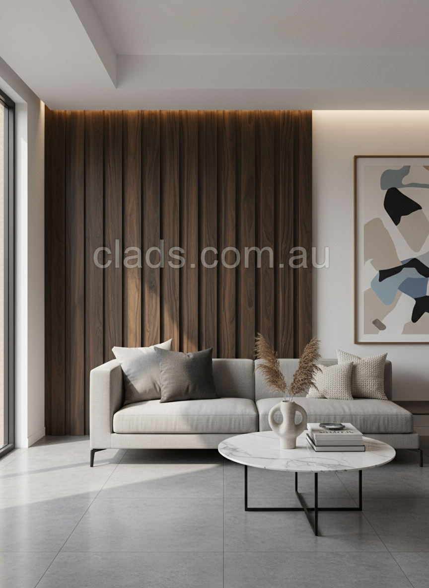 Internal Cladding In Black Ebony 4 Slat 2.7 M - Cladding Supplies Of Australia