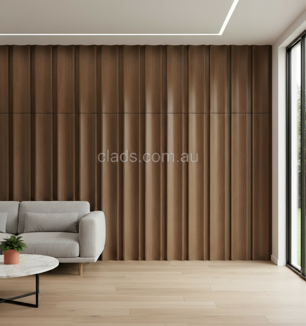 Internal Cladding In Dark Walnut 3 M - Cladding Supplies Of Australia