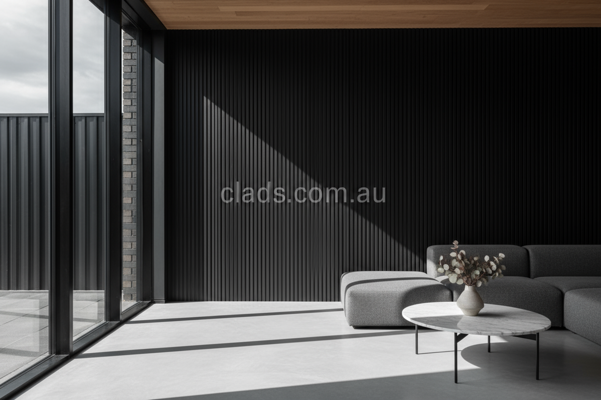 Internal Cladding Shadow Protect & Style Your Walls with Matte Brushed Black Cladding
