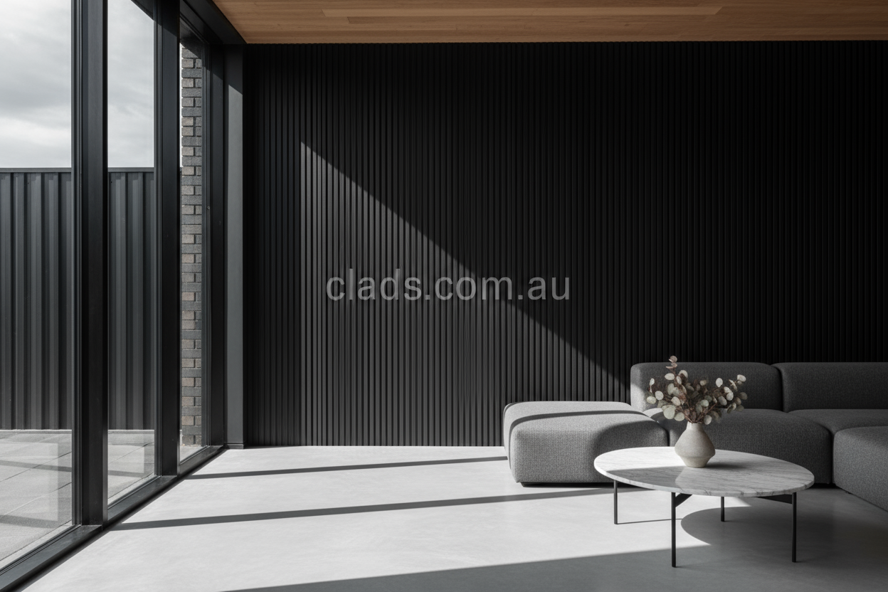 Internal Cladding In Matt Brush Black 5.8 M - Cladding Supplies Of Australia