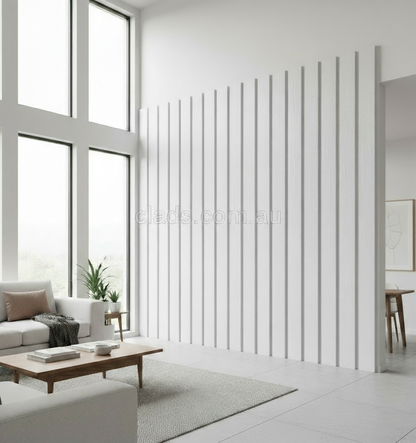 Internal Cladding In White Snow 4 Slat 5.8 M - Cladding Supplies Of Australia