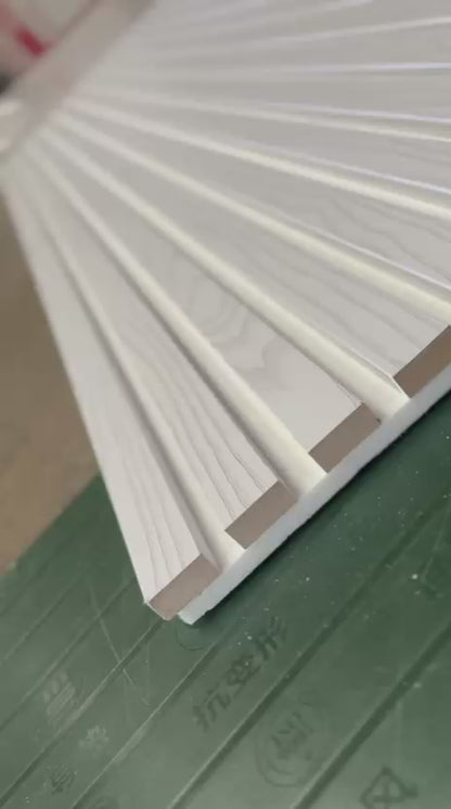 Acoustic Panel/MDF Core 3 Sides Cover In Snow White Mountain 2.7 M